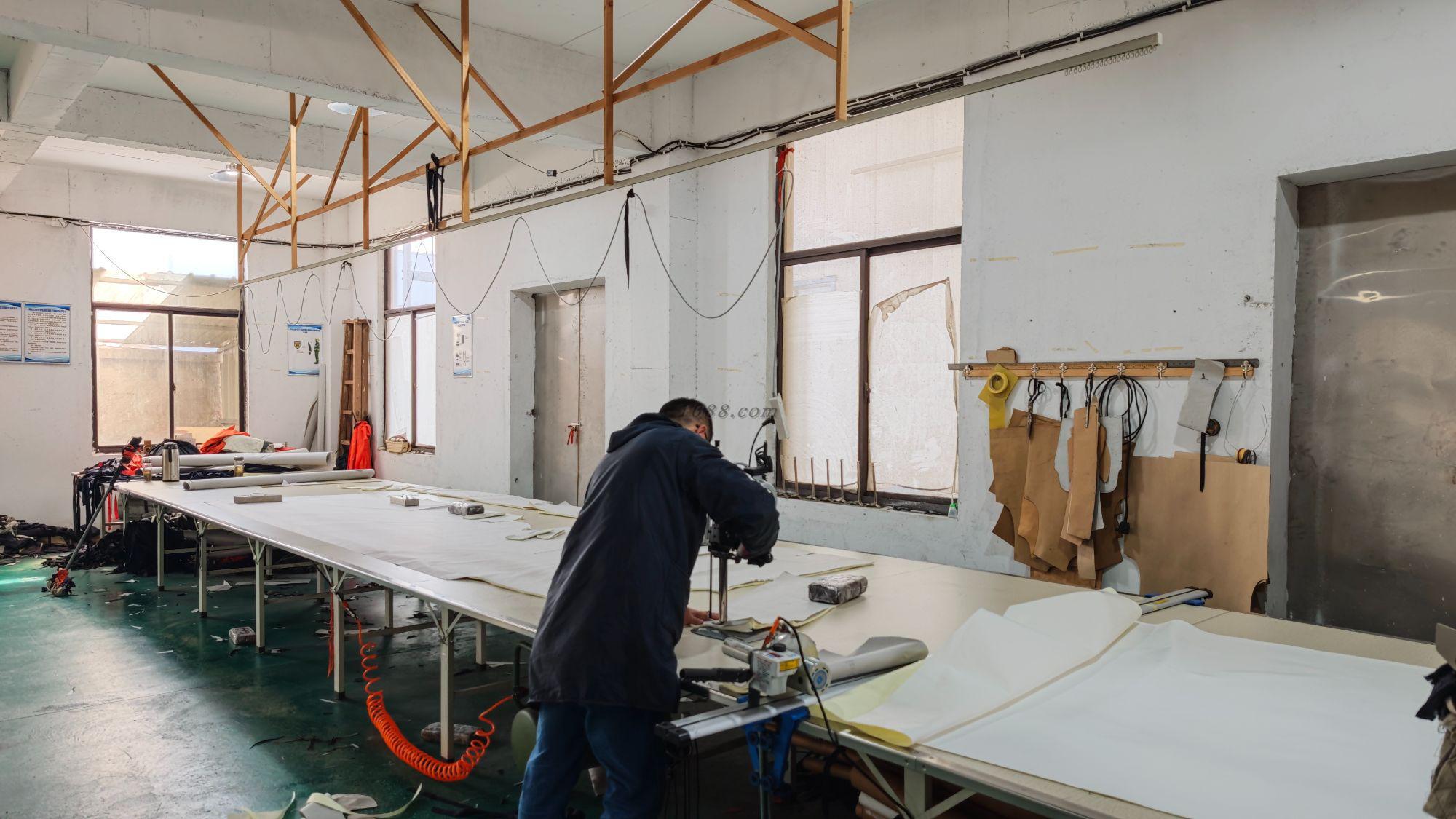 Fabric preparation at the factory