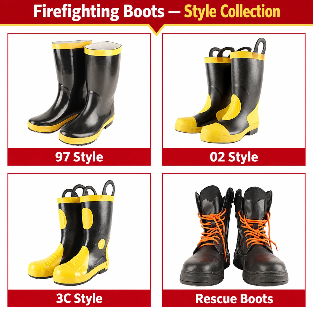 Firefighting Boots Rubber Boot Styles